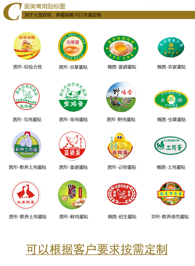 雞蛋標簽模板